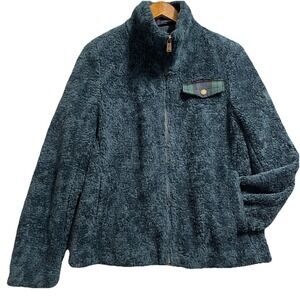 Pendleton Fuzzy Sherpa Fleece Jacket Womens Mudium Plaid Contrast Lined Coat‎